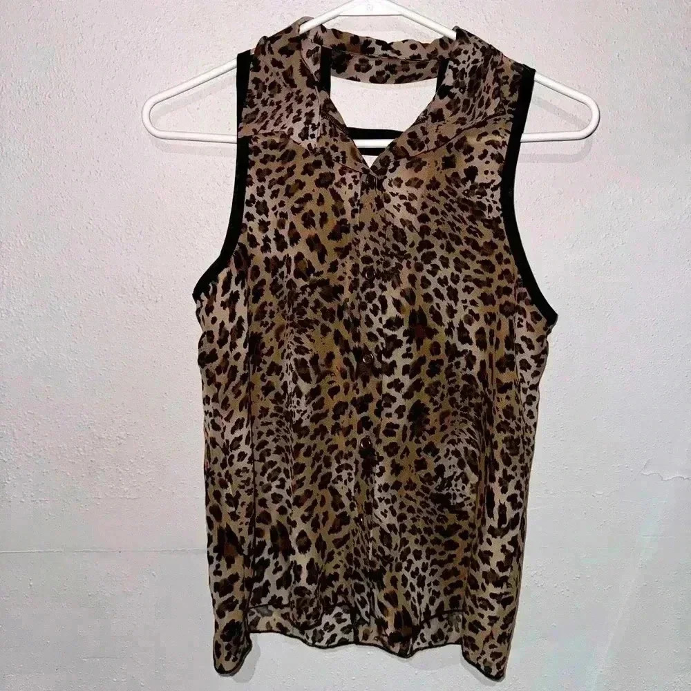 Cheetah print blouse